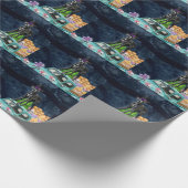 グレートダーンドッグハロウィントラック怖い夜 ラッピングペーパー (角)