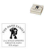 グレートダーンドッグファミリーネーム差出人住所 ラバースタンプ (押印)