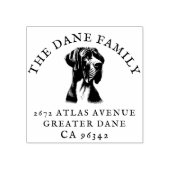 グレートダーンドッグファミリーネーム差出人住所 ラバースタンプ (インプリント)