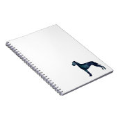 グレートダーンドッグブラックウォーターカラーシルエット ノートブック (右側)
