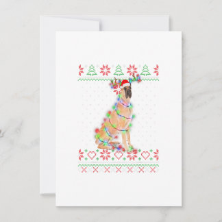 グレートダーンドッグ醜いセータークリスマスパピードッグロー 招待状