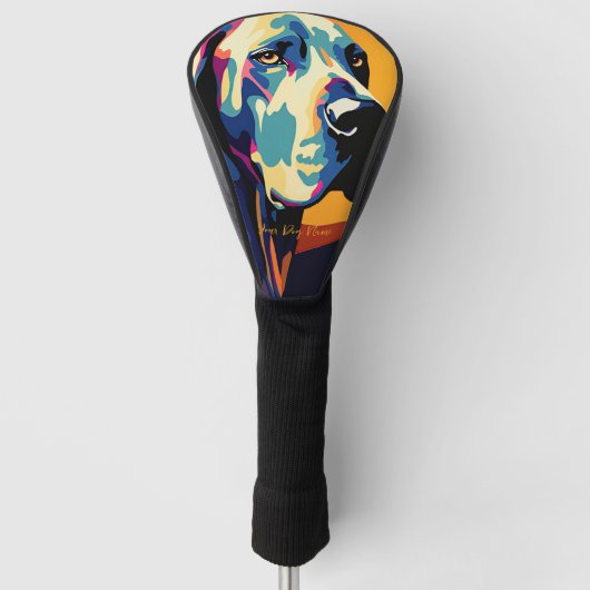 グレートダーンドッグ001 – ブルーノポックオープン ゴルフヘッドカバー (正面)