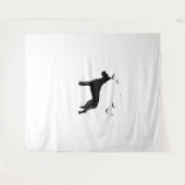 グレートダーンドッグ – ハロウィンムーンシルエットクラシック タペストリー (正面(横))