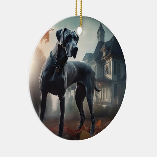 グレートダーンハロウィーン怖 セラミックオーナメント (右)