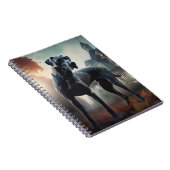 グレートダーンハロウィーン怖 ノートブック (右側)