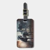 グレートダーンハロウィーン怖 ラゲッジタグ (正面縦)