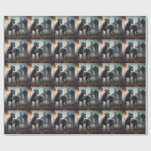 グレートダーンハロウィーン怖 ラッピングペーパー (フラット)