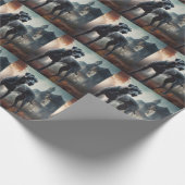 グレートダーンハロウィーン怖 ラッピングペーパー (角)