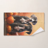 グレートダーンパピー秋デライトカボチャ バスタオルセット (ハンドタオル)