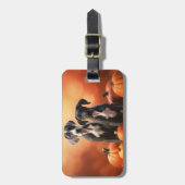 グレートダーンパピー秋デライトカボチャ ラゲッジタグ (正面縦)