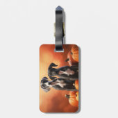 グレートダーンパピー秋デライトカボチャ ラゲッジタグ (裏面縦)