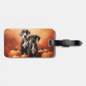 グレートダーンパピー秋デライトカボチャ ラゲッジタグ (裏面横)