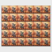 グレートダーンパピー秋デライトカボチャ ラッピングペーパー (フラット)