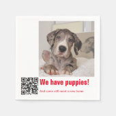 グレートダーンパピー販売 スタンダードカクテルナプキン (正面)