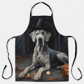 グレートダーンパンプキンハロウィーン怖いフリップ エプロン (正面)