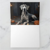 グレートダーンパンプキンハロウィーン怖いフリップ カード (内部)