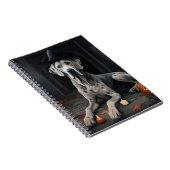 グレートダーンパンプキンハロウィーン怖いフリップ ノートブック (右側)