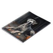 グレートダーンパンプキンハロウィーン怖いフリップ ノートブック (左側)