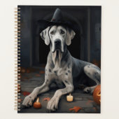 グレートダーンパンプキンハロウィーン怖いフリップ プランナー手帳 (正面)