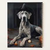 グレートダーンパンプキンハロウィーン怖いフリップ プランナー手帳 (裏面)