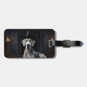 グレートダーンパンプキンハロウィーン怖いフリップ ラゲッジタグ (裏面横)