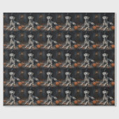 グレートダーンパンプキンハロウィーン怖いフリップ ラッピングペーパー (フラット)