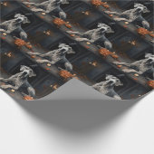 グレートダーンパンプキンハロウィーン怖いフリップ ラッピングペーパー (角)