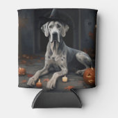 グレートダーンパンプキンハロウィーン怖いフリップ 缶クーラー (正面)