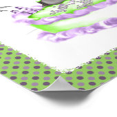 グレートダーンブラックお誕生日ケーキ顔 ポスター (角)