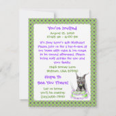 グレートダーンブラックお誕生日ケーキ顔 招待状 (裏面)