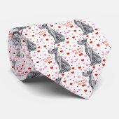 グレートダーンブラックバレンタインデーキス ネクタイ (ロール)