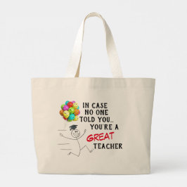 「グレートティーチャー」 ラージトートバッグ