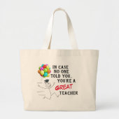 「グレートティーチャー」 ラージトートバッグ (正面)