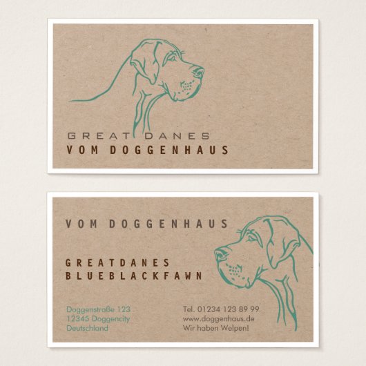 グレートデネピュアスケッチ (正面&裏面)