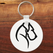 グレートデネヘッドペットタグ キーホルダー (正面)