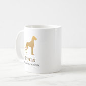 グレートデンマグカップ 彼の愛犬の陛下 コーヒーマグカップ (正面左)