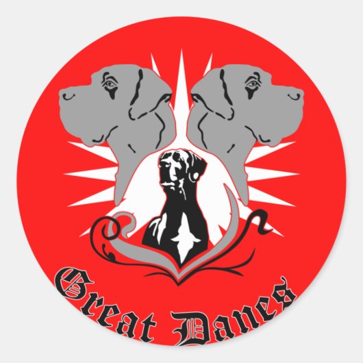 グレートデンマークのシール ラウンドシール (正面)