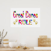 グレートデンマーク規則 ポスター (キッチン)