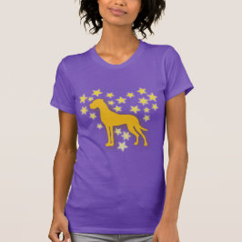 グレートデンマーク ハートオブスターズ ミニマルデザインTシャツ Tシャツ