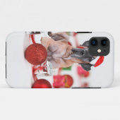 グレートデン犬とクリスマスオーナメントのプレゼント Case-Mate iPhoneケース (裏面(横))
