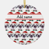 グレートデン犬のクリスマススター セラミックオーナメント (正面)