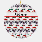 グレートデン犬のクリスマススター セラミックオーナメント (裏面)