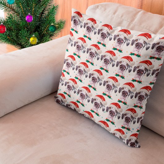 グレートデン犬種のクリスマススター クッション