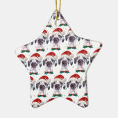 グレートデン犬種のクリスマススター セラミックオーナメント (左)