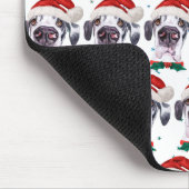 グレートデン犬種のクリスマス星 マウスパッド (コーナー)