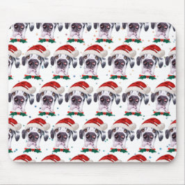 グレートデン犬種のクリスマス星 マウスパッド