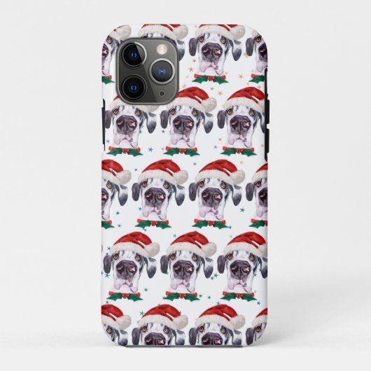 グレートデン犬種のクリスマス星 Case-Mate iPhoneケース (裏面)