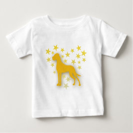 グレートデン, スターのハート, シンプルなデザイン ベビーTシャツ