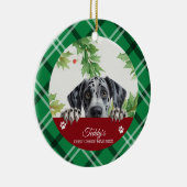グレートデン・パーソナライズ・ファースト・クリスマス セラミックオーナメント (右)