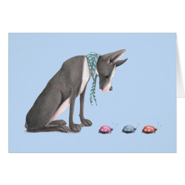 グレートデーンおよびてんとう虫 (正面横)